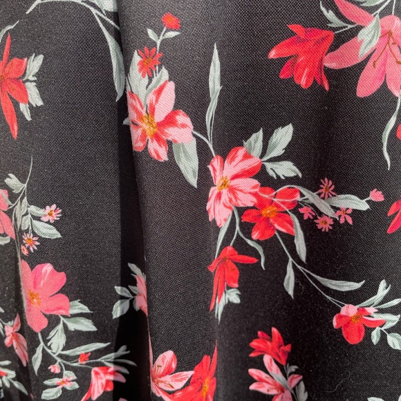 H&M Black Floral Mini Sun Jersey Dress Size 8 - Picture 8 of 9